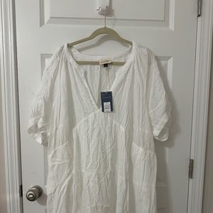 White Short Sleeve Aline Target Universal Thread Muslin Dress